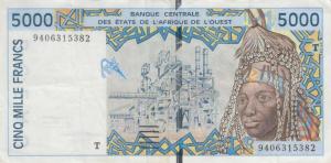 Gallery image for West African States p813Tc: 5000 Francs