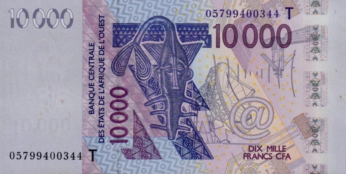 Front of West African States p818Tc: 10000 Francs from 2005