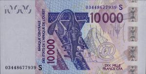 Gallery image for West African States p918Sa: 10000 Francs