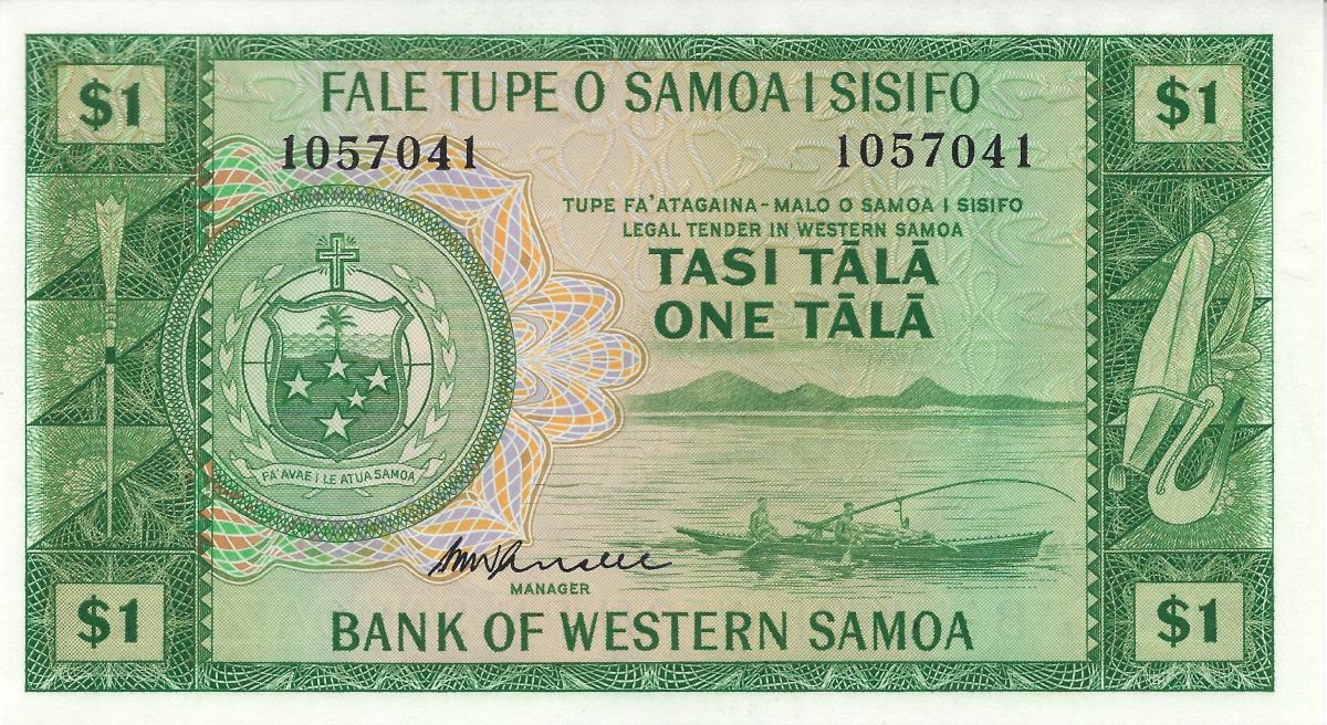 Front of Western Samoa p16c: 1 Tala from 1967