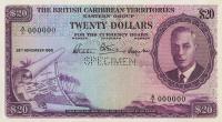 p5s from British Caribbean Territories: 20 Dollars from 1950