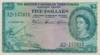 p9a from British Caribbean Territories: 5 Dollars from 1953