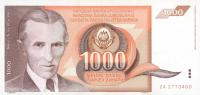 p107r from Yugoslavia: 1000 Dinara from 1990