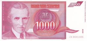 p114r from Yugoslavia: 1000 Dinara from 1992