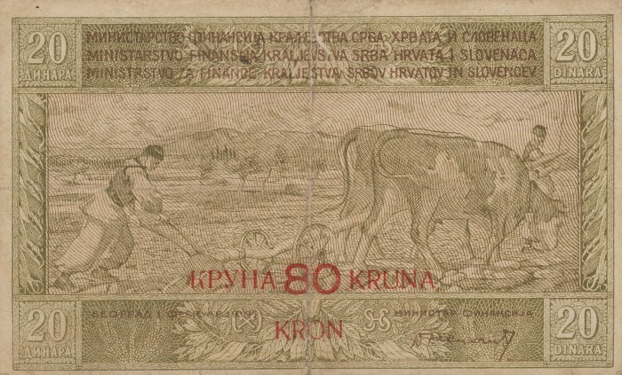 Front of Yugoslavia p18: 80 Kronen from 1919
