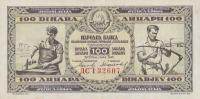 Gallery image for Yugoslavia p65a: 100 Dinara from 1946