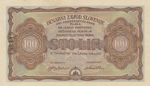 pS117 from Yugoslavia: 100 Lir from 1944