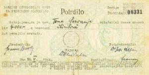 pS135 from Yugoslavia: 2000 Lir from 1944