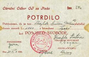 pS140A from Yugoslavia: 1000 Lir from 1940