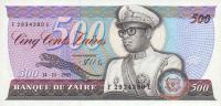 p30b from Zaire: 500 Zaires from 1985