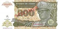p62s from Zaire: 200 Nouveau Zaires from 1994