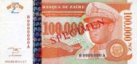 p76s from Zaire: 100000 Nouveau Zaires from 1996