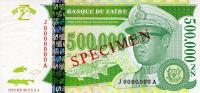 p78s from Zaire: 500000 Nouveau Zaires from 1996