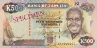 p35s from Zambia: 500 Kwacha from 1991