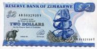 p1d from Zimbabwe: 2 Dollars from 1994