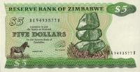 p2e from Zimbabwe: 5 Dollars from 1994