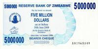 Gallery image for Zimbabwe p54: 5000000 Dollars
