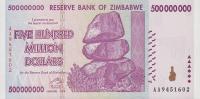 Gallery image for Zimbabwe p82: 500000000 Dollars from 2008