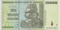 p88a from Zimbabwe: 10000000000000 Dollars from 2008