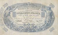 p75b from Algeria: 500 Francs from 1918