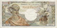 p96 from Algeria: 1000 Francs from 1945