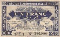Gallery image for Algeria p98b: 1 Franc