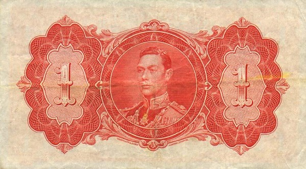 Back of British Guiana p12b: 1 Dollar from 1938