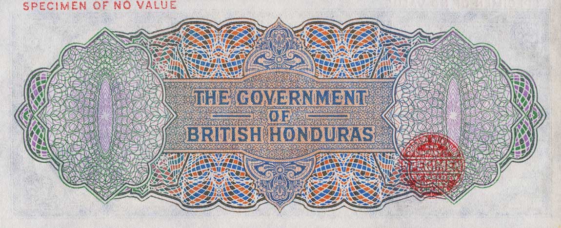 Back of British Honduras p22ct: 5 Dollars from 1939
