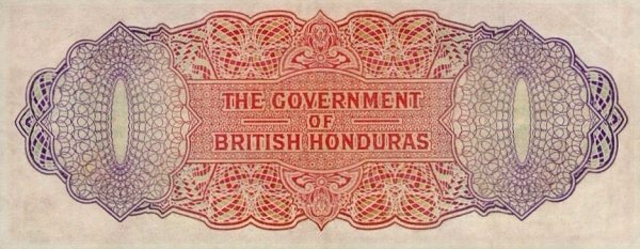 Back of British Honduras p26a: 5 Dollars from 1947
