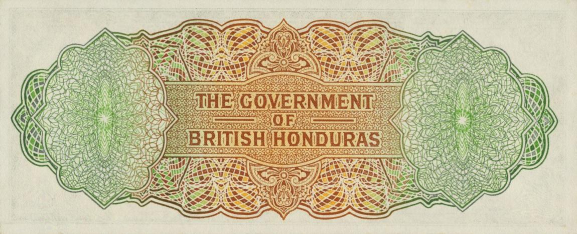 Back of British Honduras p27c: 10 Dollars from 1951