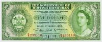 p28a from British Honduras: 1 Dollar from 1953