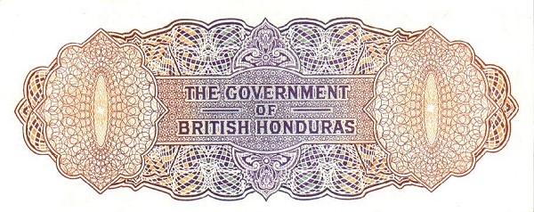 Back of British Honduras p29b: 2 Dollars from 1953