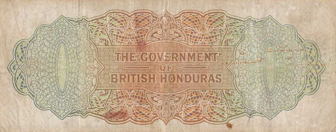 Back of British Honduras p31b: 10 Dollars from 1964