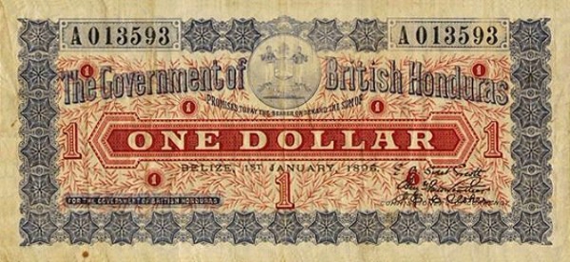 Front of British Honduras p7: 1 Dollar from 1895