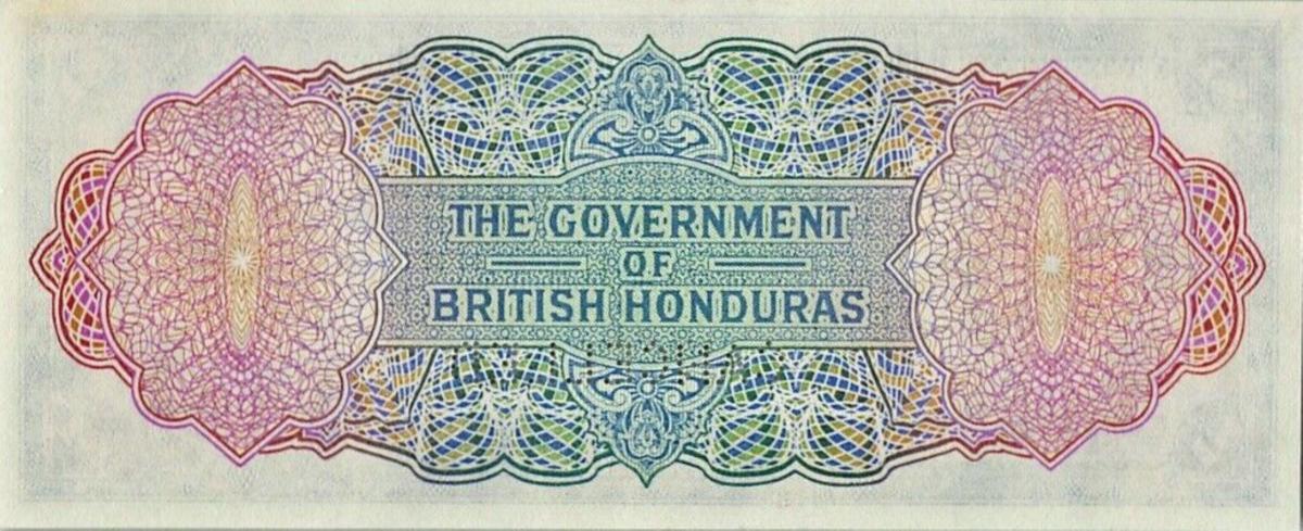Back of British Honduras p20s: 1 Dollar from 1939