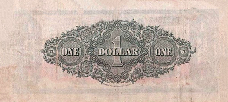 Back of British North Borneo p19: 1 Dollar from 1927