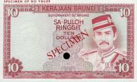 p8s from Brunei: 10 Ringgit from 1976