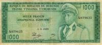 p14a from Burundi: 1000 Francs from 1964