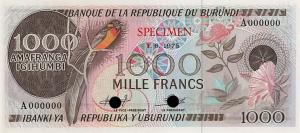 p25ct1 from Burundi: 1000 Francs from 1968