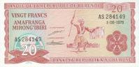 p27a from Burundi: 20 Francs from 1977