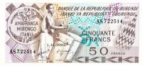 p28b from Burundi: 50 Francs from 1981