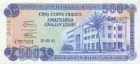 p30a from Burundi: 500 Francs from 1977