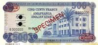 Gallery image for Burundi p30s: 500 Francs