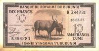 Gallery image for Burundi p9a: 10 Francs
