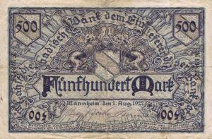 pS908 from German States: 500 Mark from 1922