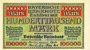 pS928 from German States: 100000 Mark from 1923