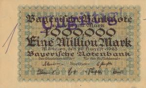 pS931s from German States: 1000000 Mark from 1923