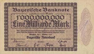 pS936s from German States: 1000000000 Mark from 1923