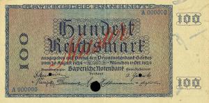 pS942s from German States: 100 Reichsmark from 1924