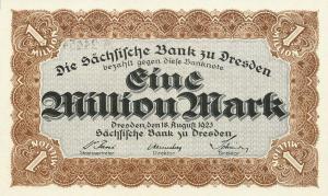 pS962 from German States: 1000000 Mark from 1923